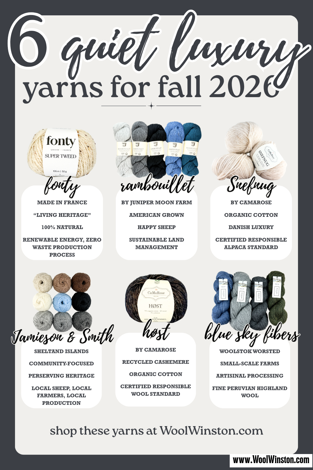 Six Quiet Luxury Yarns to Knit With Fall 2026