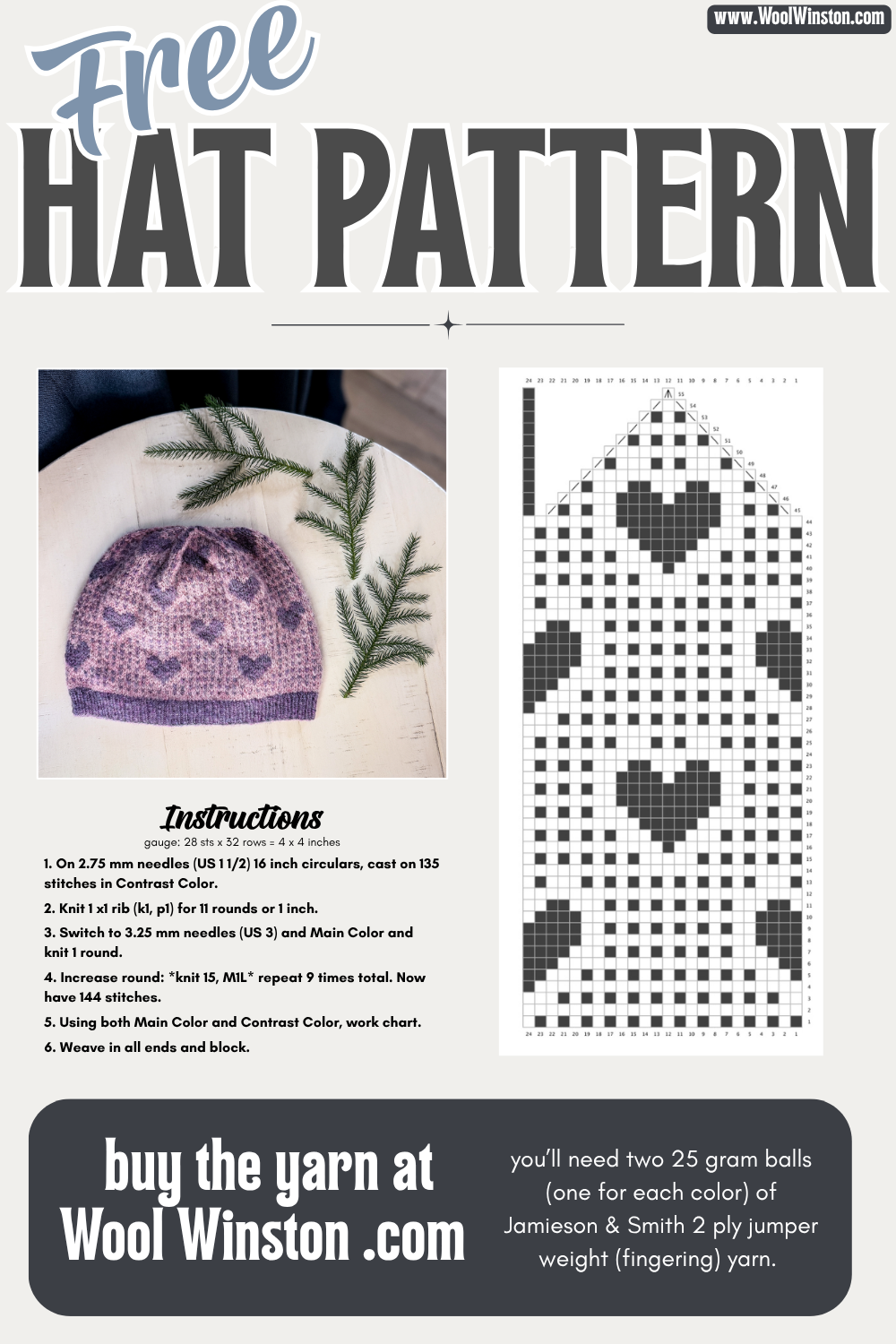 Free Heart Hat by Melissa Rucki