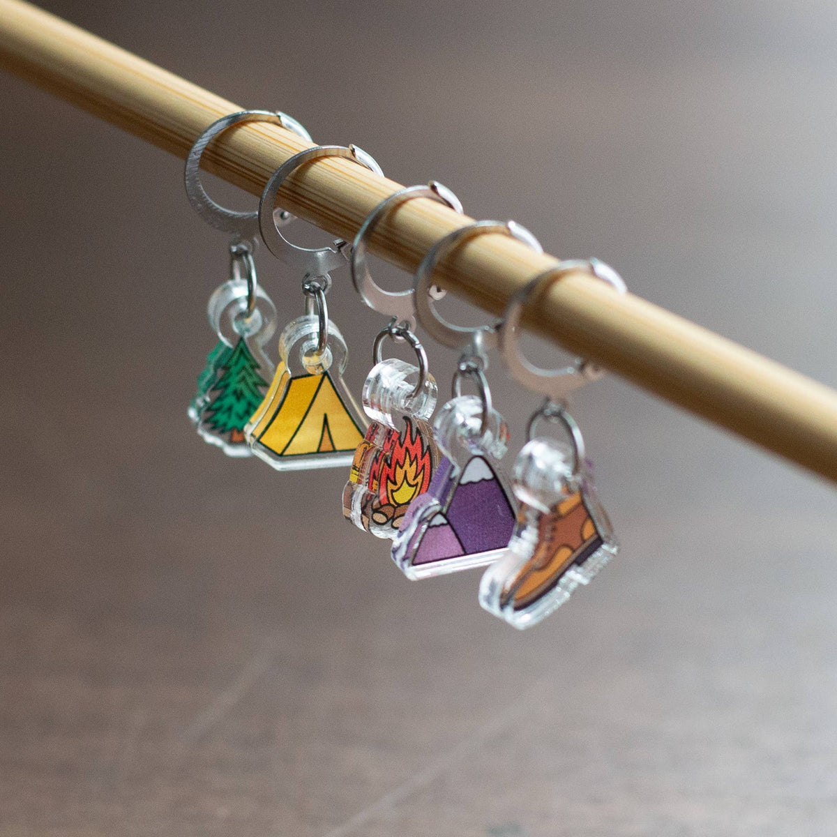 Camping Stitch Marker Set